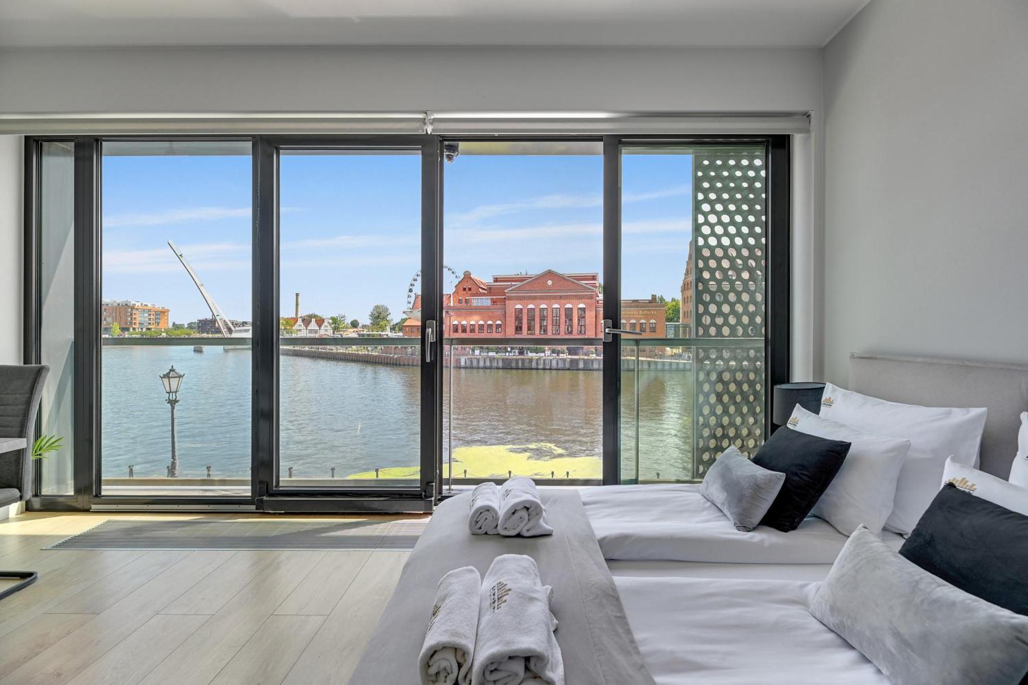 Symfonia Amazing River View Apartment By Downtown Apartments Gdansk Exterior foto