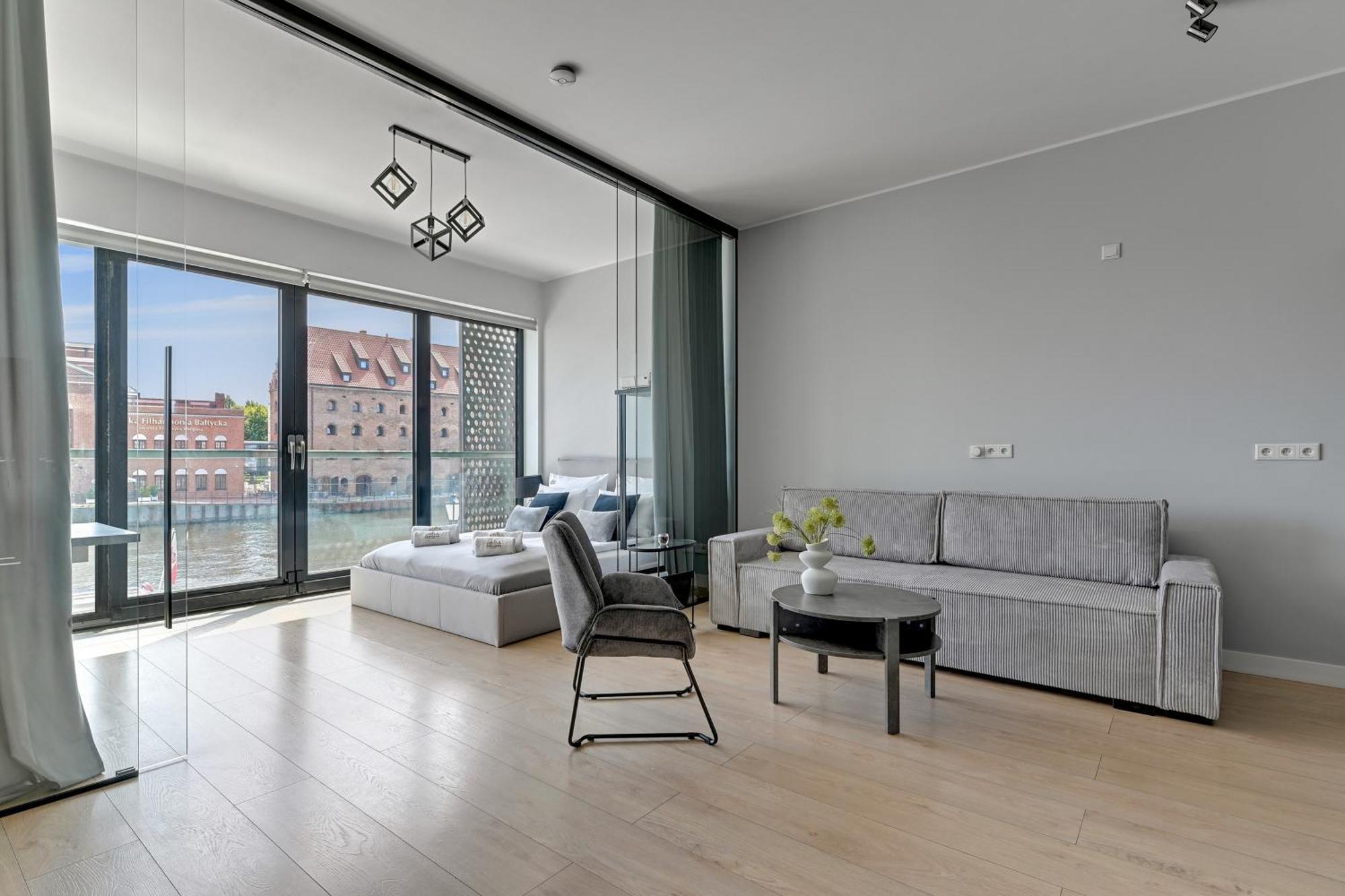 Symfonia Amazing River View Apartment By Downtown Apartments Gdansk Exterior foto
